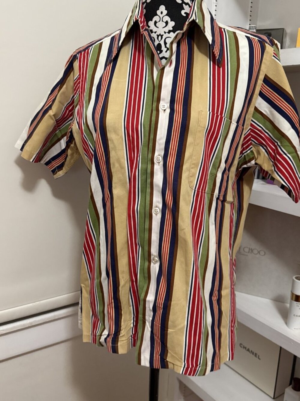 Rare Vintage Garfinkle’s Mod Striped Retro 70’s Super Cool!